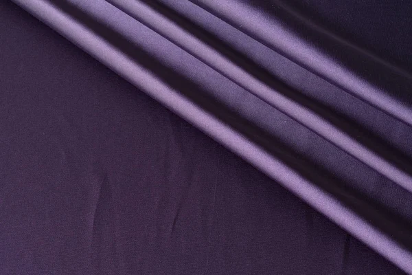 丝绸织品紫罗兰 紫罗兰丝绸窗帘背景为设计复制空间为文本 — 图库照片