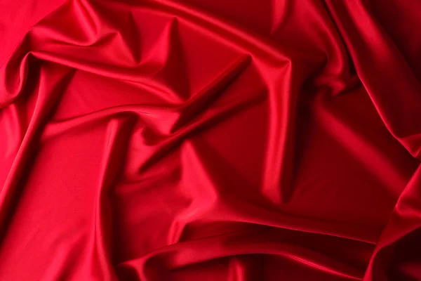 Textuur Rode Zijde Stof Panoramische Foto Zijde Hertog Mood Satijn — Stockfoto