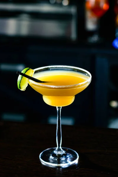 Färsk klassisk lime margarita cocktail — Stockfoto