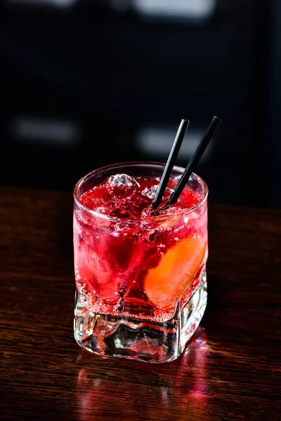 Roze Cocktail El Diablo — Stockfoto