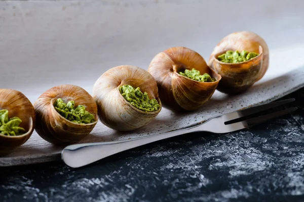 Escargots De Bourgogne - Snail Food with Herbs Butter, France Gourmet Dish.  Stock Photo - Image of france, gastronomy: 109954438