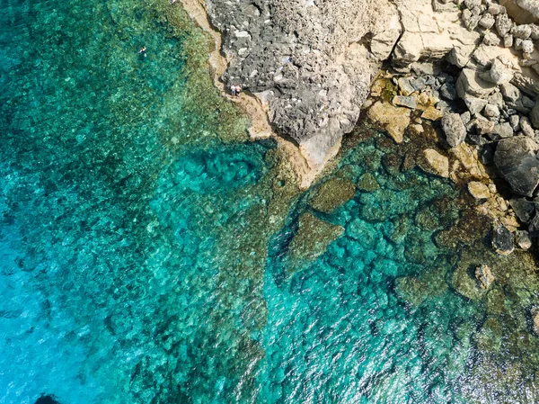 Hermosa vista aérea océano azul mar Mediterráneo — Foto de Stock