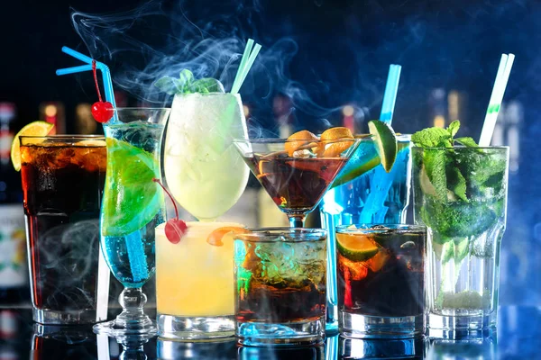 cocktail menu in a classic bar