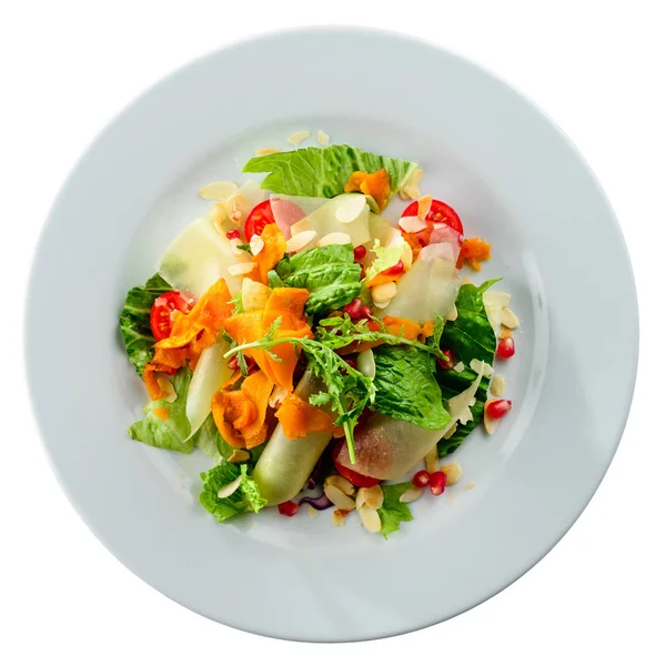 Свіжий осінній салат з гарбузовим салатом ізольовано — стокове фото