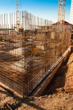 Başka bir katın beton çelik takviyesi, çelik parmaklıkların güçlendirilmesi