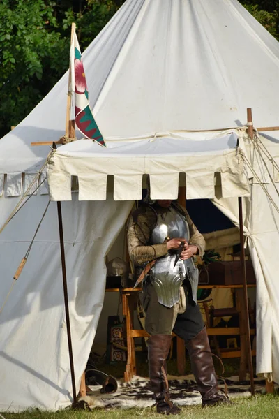 Medieval Tent Captain Fortune — Stock Photo, Image
