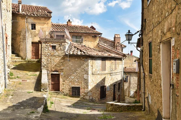 トスカーナの村 センプロニアーノ イタリア ストック画像