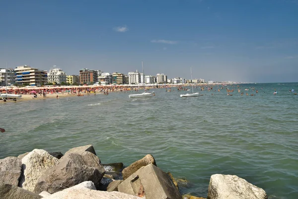 Blick Auf Den Strand Vom Kanalhafen — Stockfoto