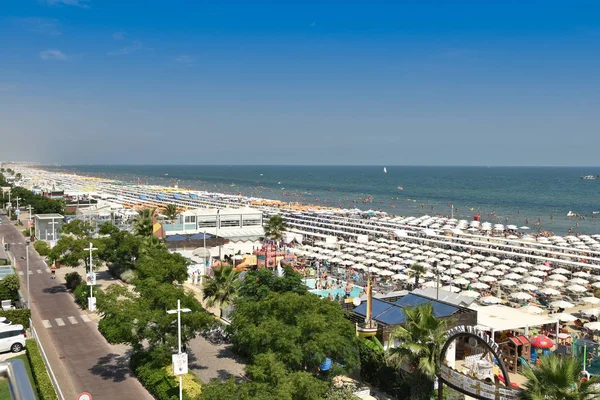 Riccione Vue Sur Plage Nord Italie — Photo