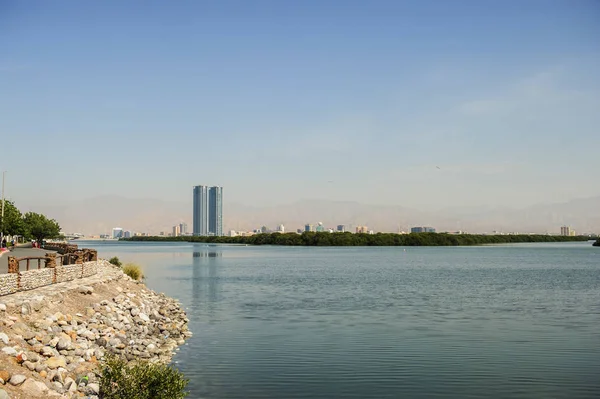 Ras Khaimah Uae Září 2019 Ras Khaimah Creek Noci Spojené — Stock fotografie