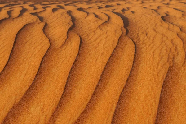 A estrutura das dunas no deserto, Dubai, Emirados Árabes Unidos.Close up. . — Fotografia de Stock
