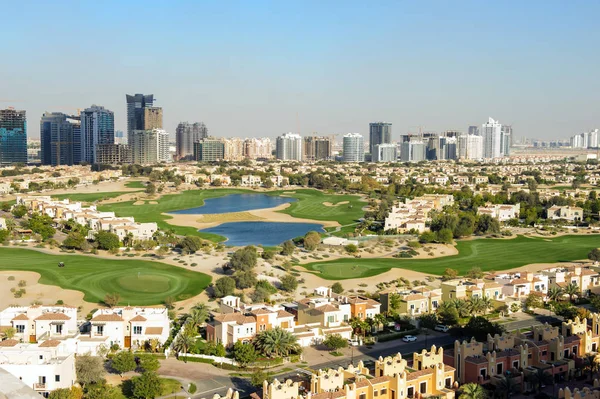 Dubai Sport City panoramiczny widok na maj 20, 2019 — Zdjęcie stockowe