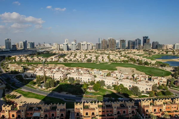 Dubai sport City panoramisch uitzicht op 20 mei 2019 — Stockfoto