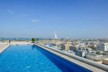 Al Barsha bölgesinden Havadan Dubai şehir manzarası, Birleşik Arap Emirlikleri