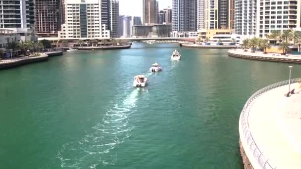 Dubai Émirats Arabes Unis Mai 2019 Dubai Sunny Day Marina — Video