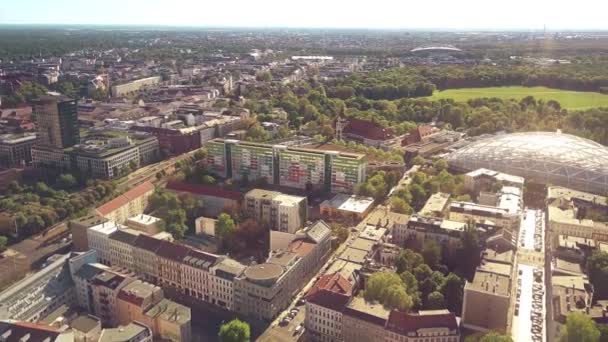 Leipzig Sokakların Havadan Görünümü — Stok video