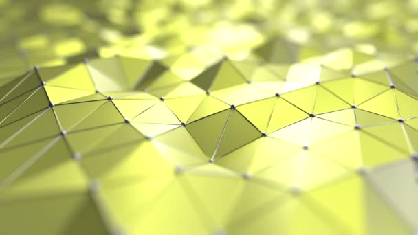 Yellow polygonal loopable motion background — Stock Video