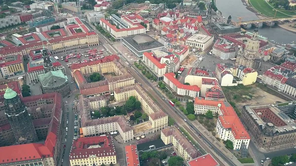 ドレスデン市内中心部、ドイツの空撮 — ストック写真