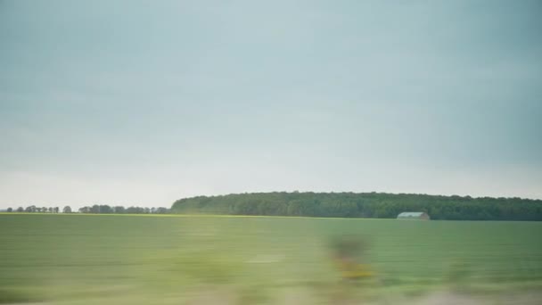 Vista desde la ventana del tren de alta velocidad — Vídeos de Stock