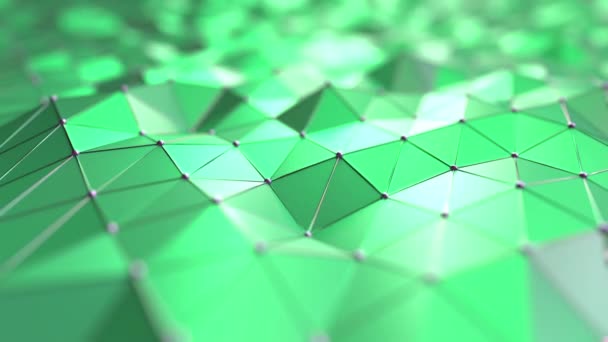 Moving abstract green polygons. Loopable motion background — Stock Video