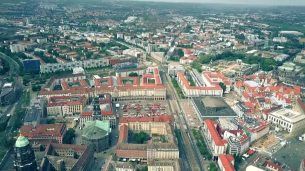 Luftaufnahme Von Central Dresden — Stockvideo