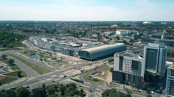 POZNAN, POLONIA 20 MAGGIO 2018. Vista aerea del centro commerciale Avenida — Foto Stock