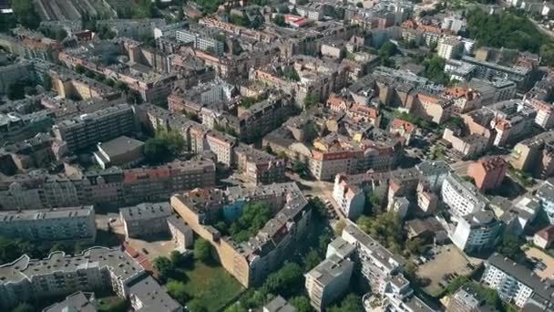 Vue Aérienne Quartier Résidentiel Poznan — Video