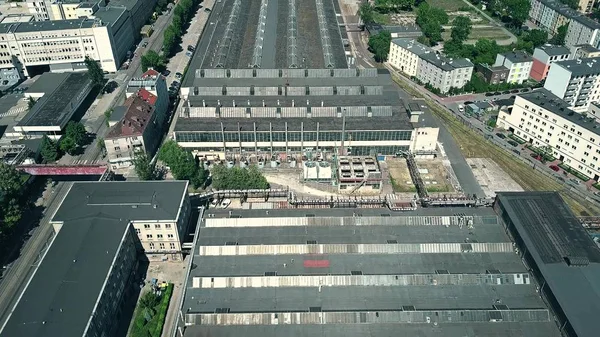 ポズナン, ポーランド - 2018 年 5 月 20 日。H. Cegielski - ポズナンの SA Hcp 鉄道工場の空撮 — ストック写真
