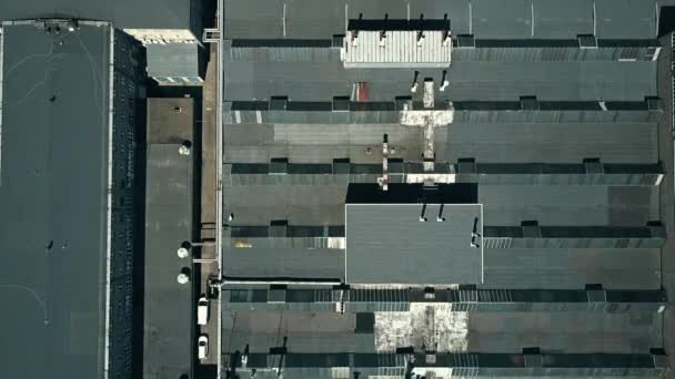 POZNAN, POLAND - MAY 20, 2018. Aerial top down view of H. Cegielski - Poznan S.A. HCP train factory — Stock Video