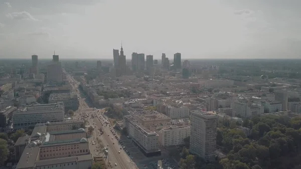 Varsó, Lengyelország - június 27, 2018. A légi felvétel a városra — Stock Fotó