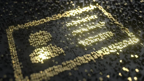 Benutzerprofil-Symbol aus goldenen Zahlen. konzeptionelles 3D-Rendering — Stockfoto