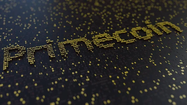 Primecoin 言葉は黄金の番号から成っています。3 d レンダリング — ストック写真