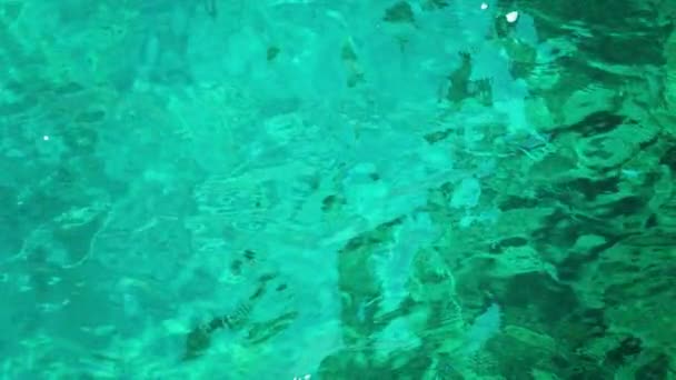 Slow motion shot of the Mediterranean sea ripple on a sunny day — Stock Video