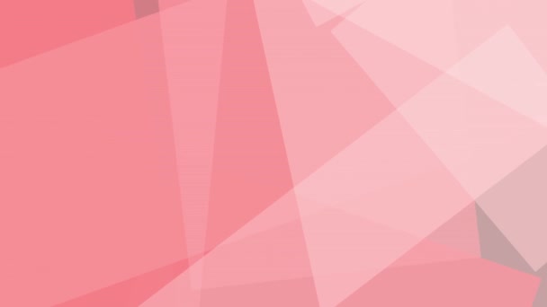 Formas angulares rosadas. Fondo de movimiento circular — Vídeos de Stock