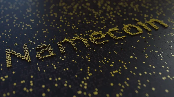 Namecoin word made of golden numbers. 3d rendering — Stock Photo, Image