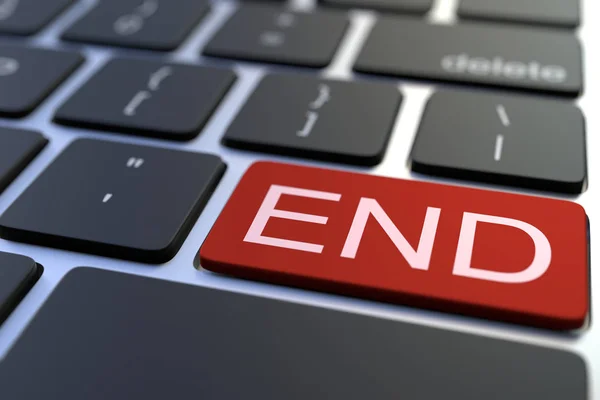 END key on computer keyboard. 3D rendering — Stock Photo, Image