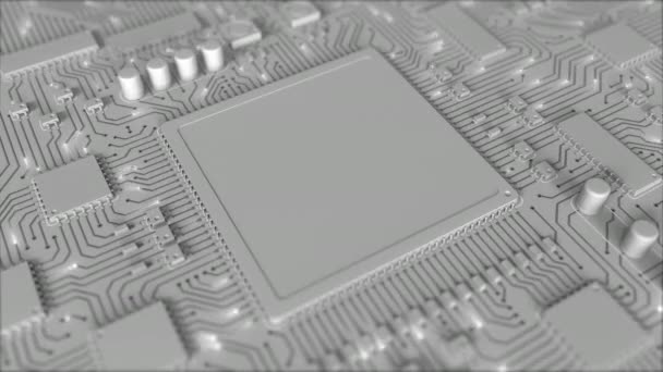 Σήματα στο κενό chipset. Εννοιολογική 3d animation loopable — Αρχείο Βίντεο