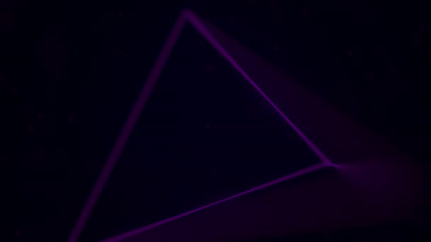 Rotating purple tetrahedron. 3D graphics related motion background — Stock Video