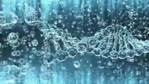 Створення молекули ДНК. Генетика концептуальна циклічна анімація — стокове відео