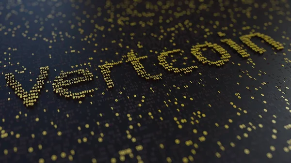 Vertcoin word made of golden numbers. 3D rendering — Stock Photo, Image