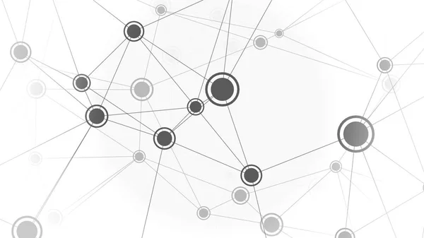 ネットワークにおいて図の黒と白の要素 — ストック写真