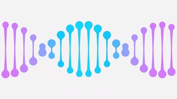 Animovaná ikona jednoduché Dna. Moderní medicína související loopable animace — Stock video