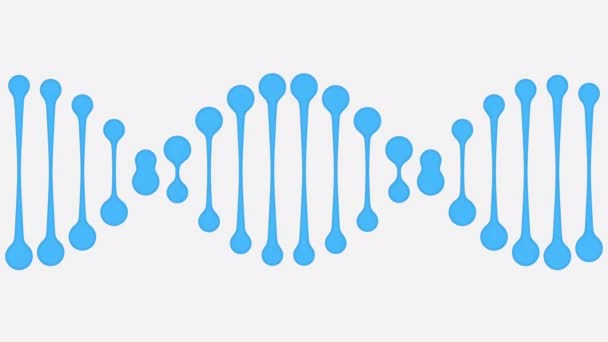 Спрощена молекула ДНК, безшовна петля — стокове відео