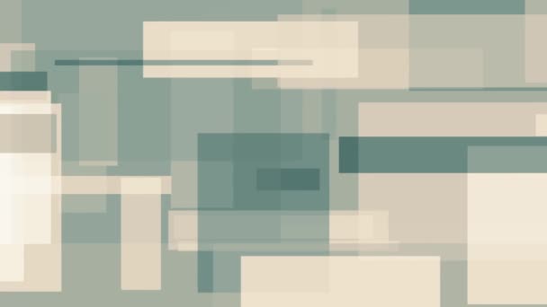 青色和浅褐色矩形, 抽象运动背景 — 图库视频影像