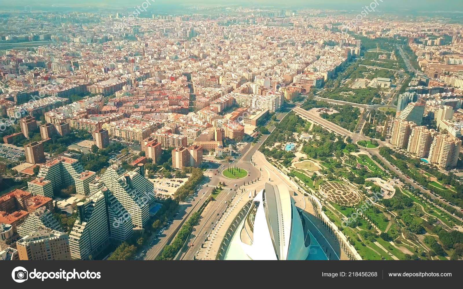 Aerial view of Valencia, Spain — Stock Photo © alexeynovikov 218456268