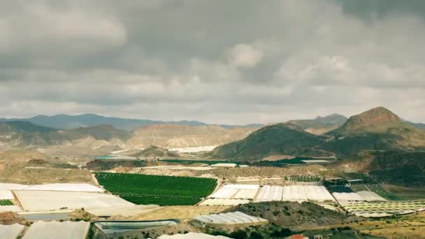 西班牙安大路西亚的温室农场和果园。延时视频 — 图库视频影像