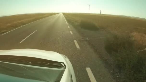 POV driving shot of a rural road in Spain — Stock Video