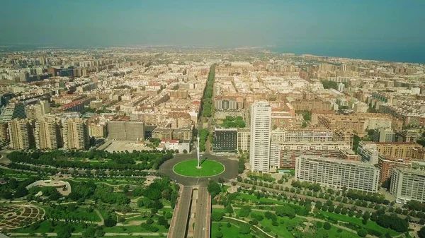 Veduta aerea della zona costiera della città di Valencia, Spagna — Foto Stock