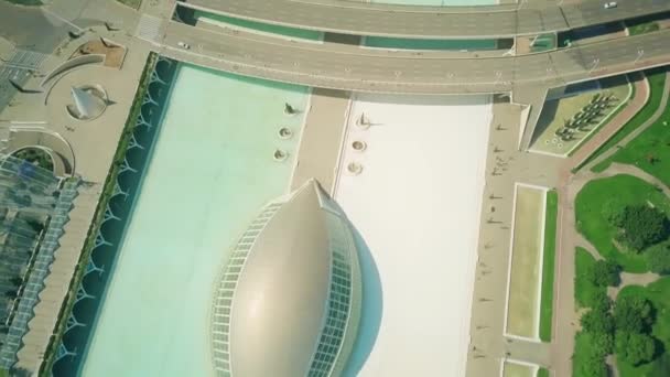 Letecký pohled na město Valencia, Španělsko — Stock video