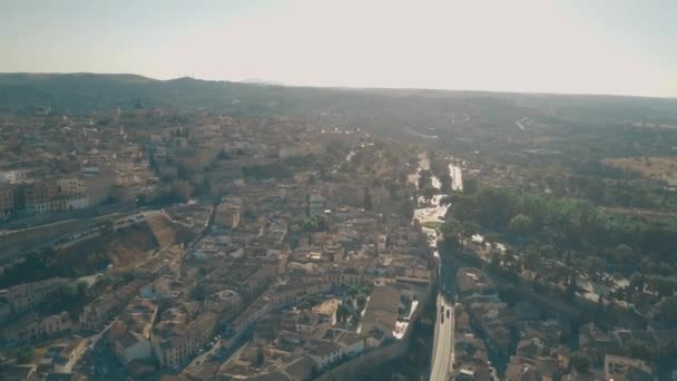 Fotografia panorâmica aérea de Toledo, Espanha — Vídeo de Stock